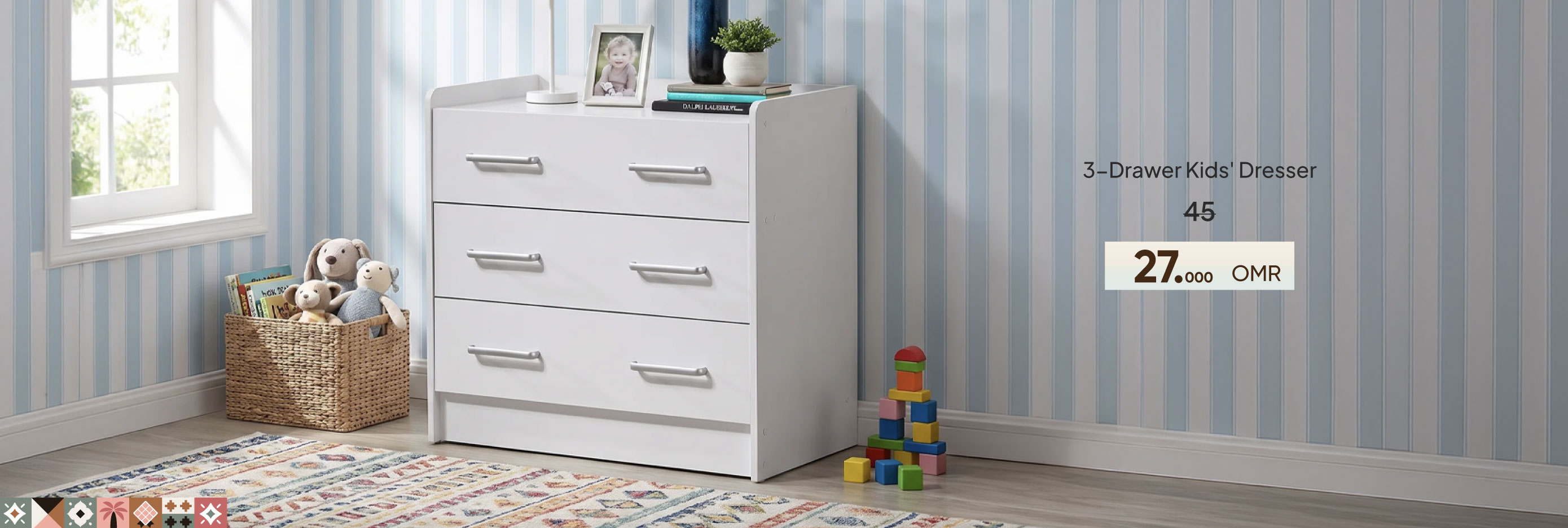 NASO26-Kids-CB-3-D Kids' Dresser