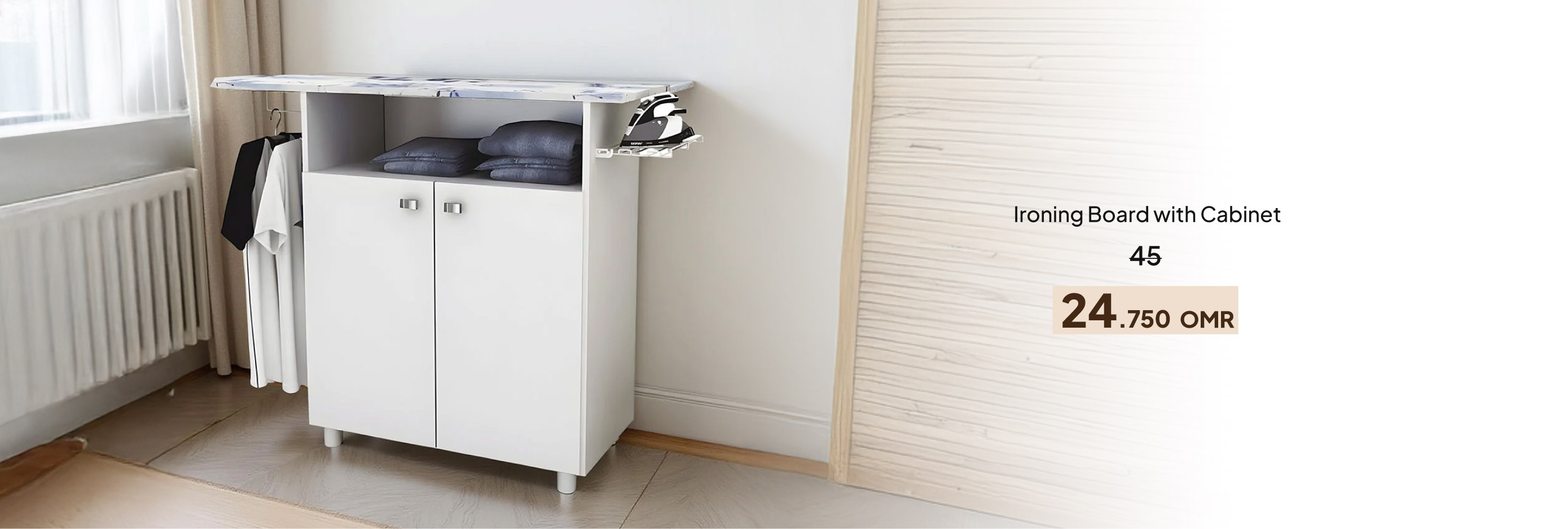 BARO26-FA-CB-Ironing Board wCabinet