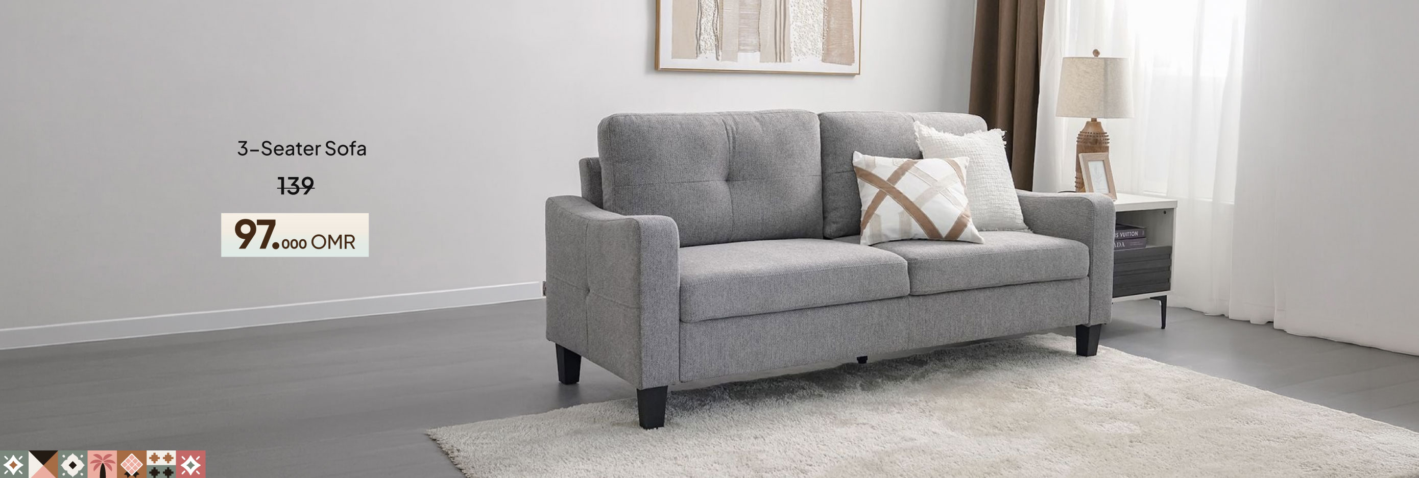 NASO26-LR-CB-3-Seater Sofa