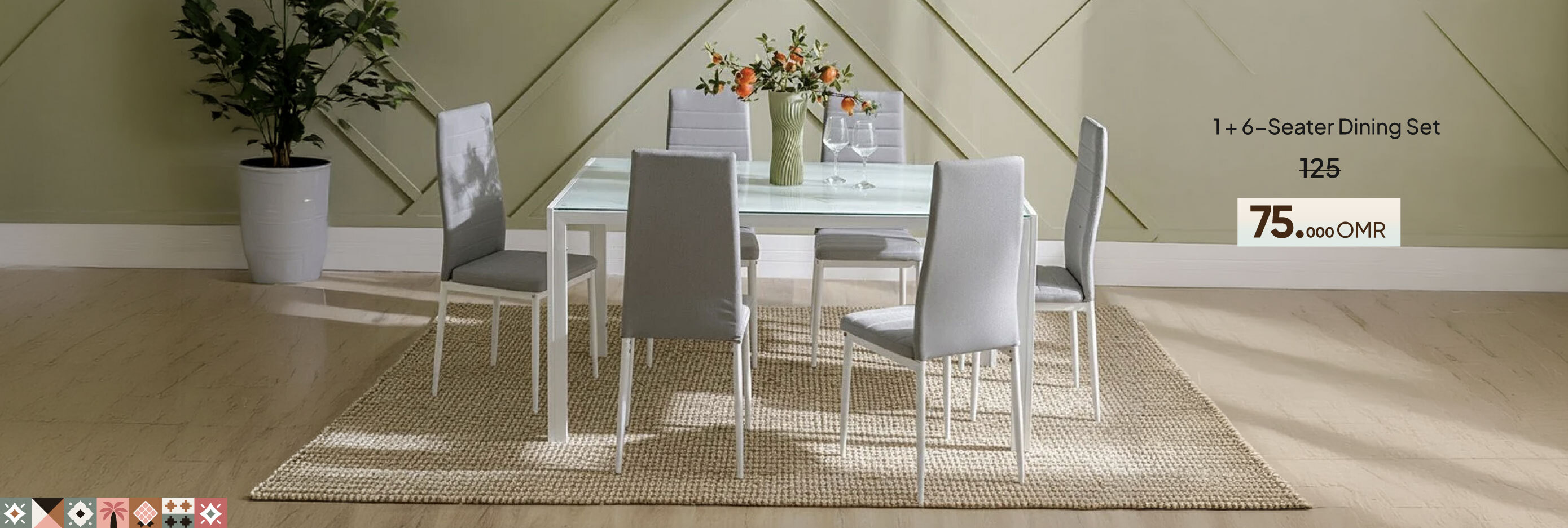 NASO26-DR-CB-1 + 6-S Dining Set