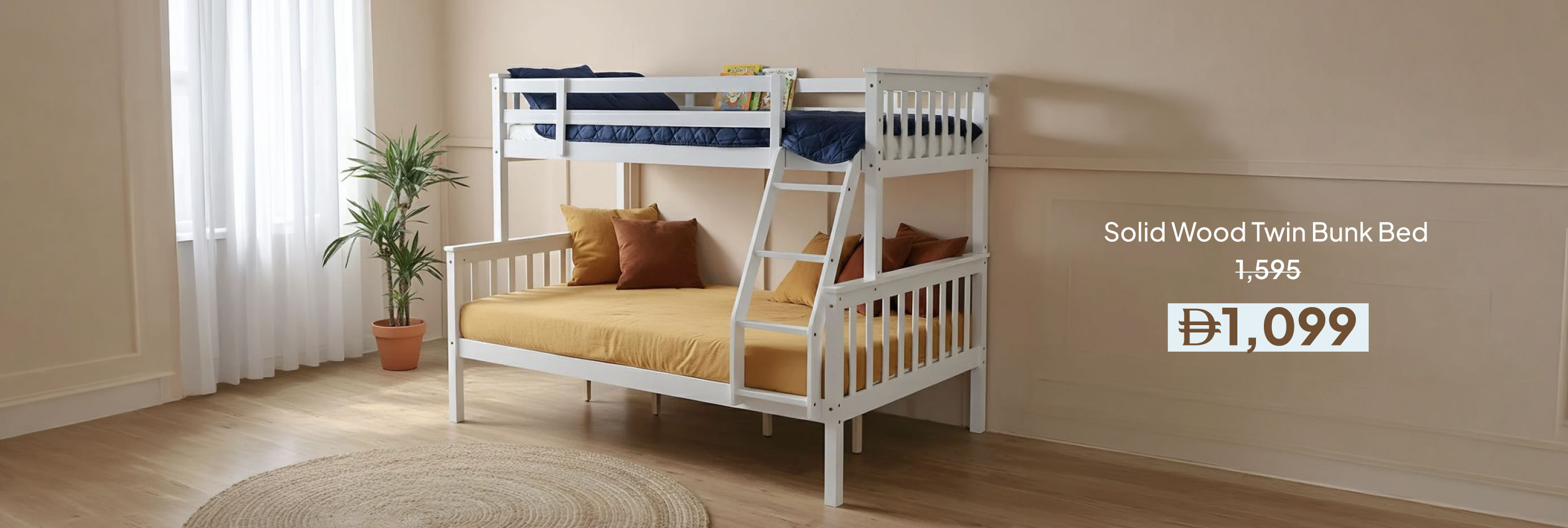 SSU26-Kids-CB-S Wood Twin Bunk Bed