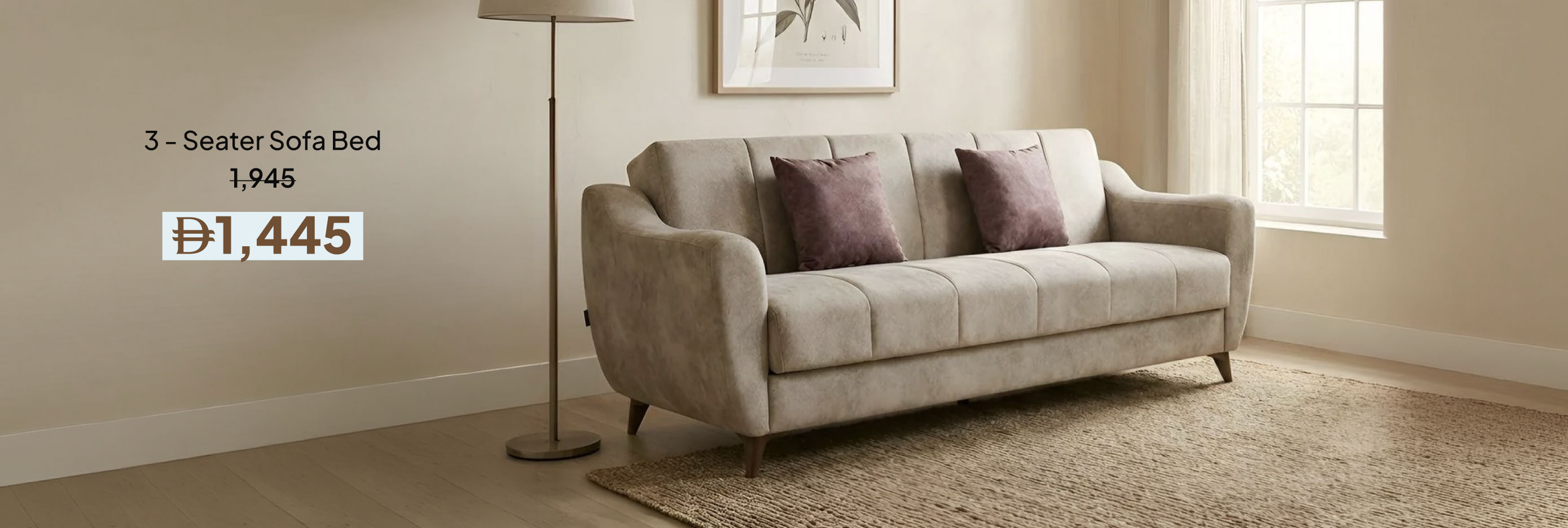 SSU26-LR-CB-3 - Seater Sofa Bed