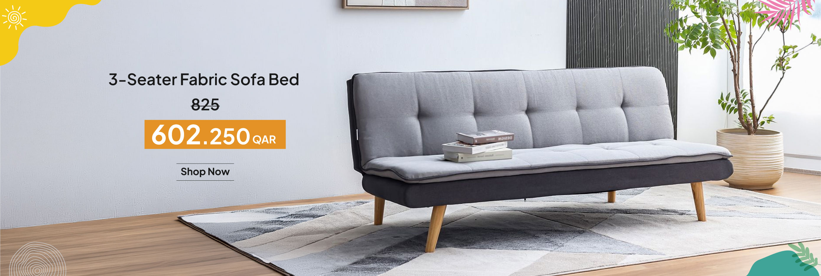 SSQ26-LR-CB-3-S Fabric Sofa Bed