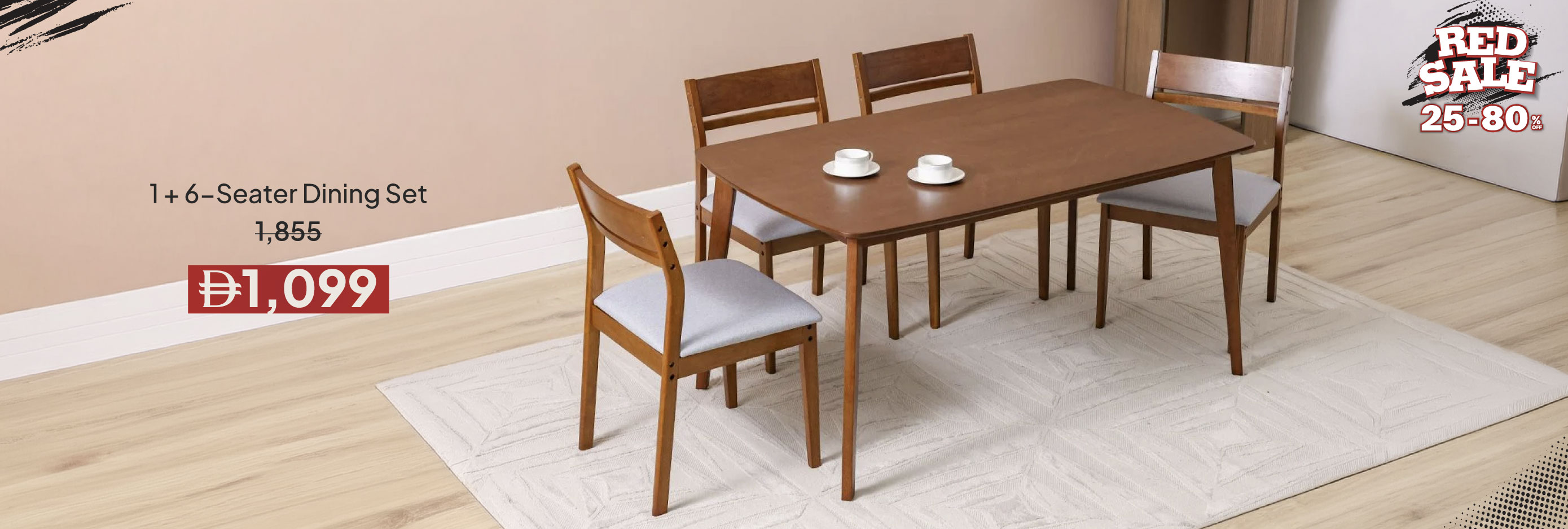RSU26-DR-CB-1 + 6-Seater Dining Set