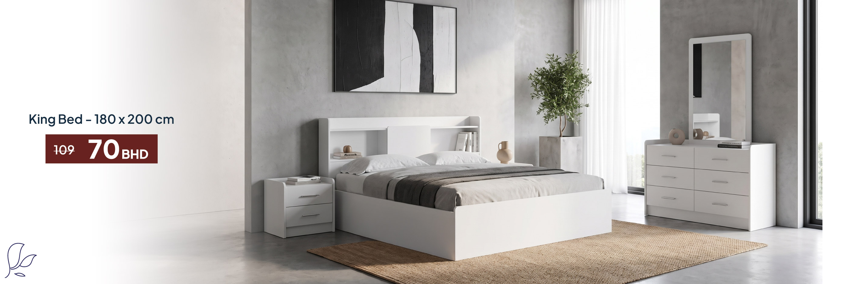 SFB26-BR-CB-King Bed - 180 x 200 cm
