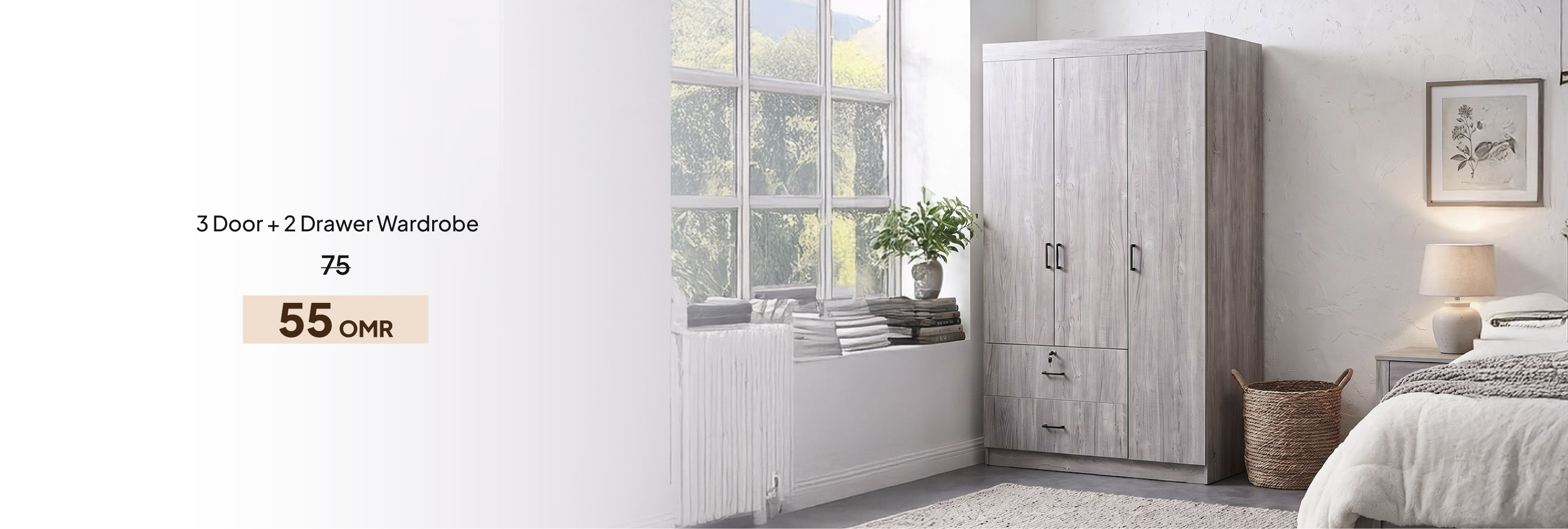 BARO26-Kids-CB-3Dr2Drawer Wardrobe
