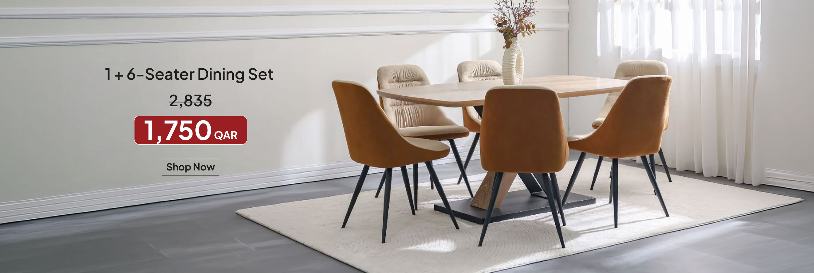 SOQ26-CBJ-DR1 + 6-S Dining Set