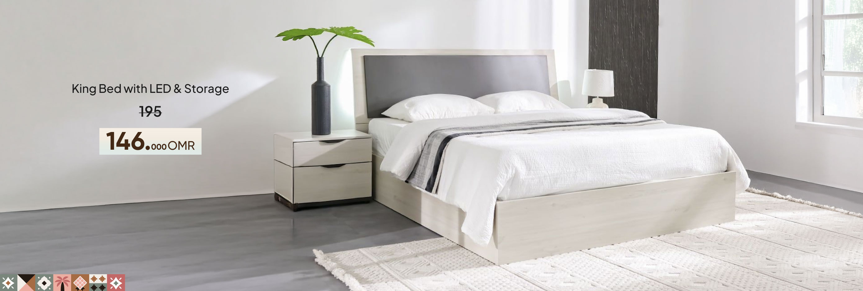 NASO26-BR-CB-King Bed LED & Storage