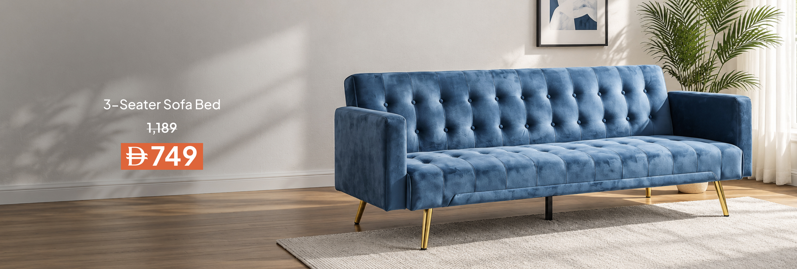 SSSU26-LR-CB-3-Seater Sofa Bed