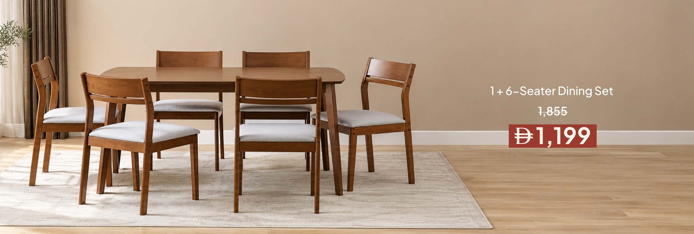 HFU26-DR-CB-1 + 6-S Dining Set
