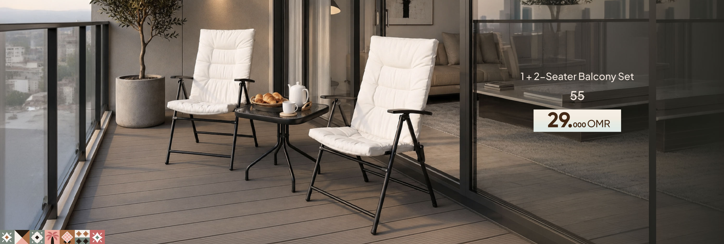 NASO25-OD-CB-1 + 2-S Balcony Set