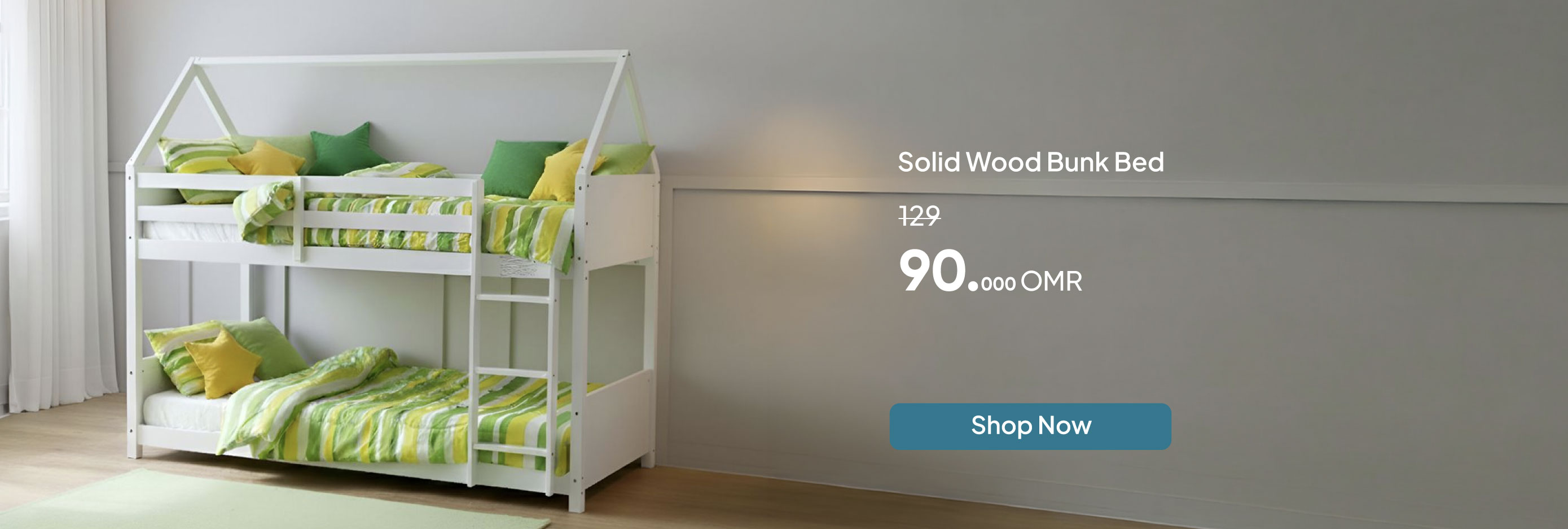 NSSO26-Kids-CB-Solid Wood Bunk Bed