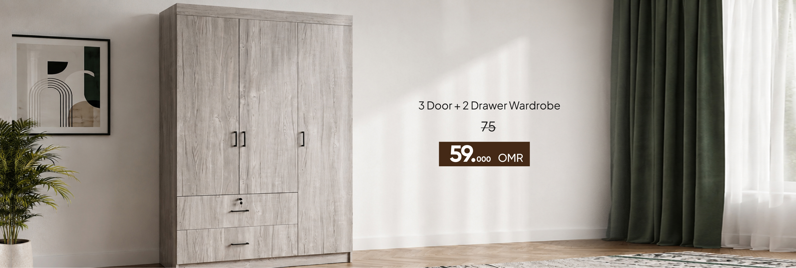 DABO26-Kids-CB-3 D + 2 D Wardrobe