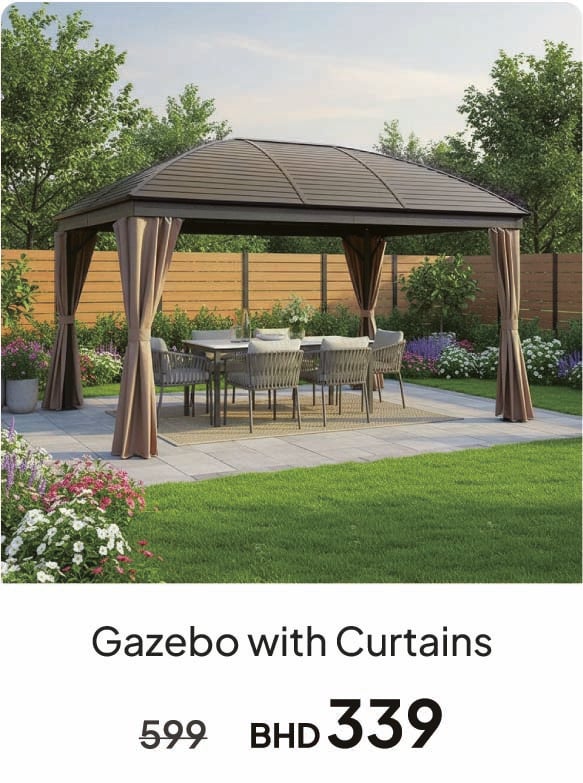 BH26-GRLP26-DB-Gazebo with Curtains