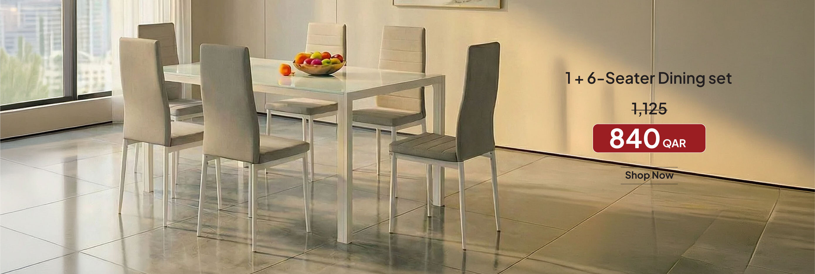 SOQ26-DR-CBJ-1 + 6-S Dining set