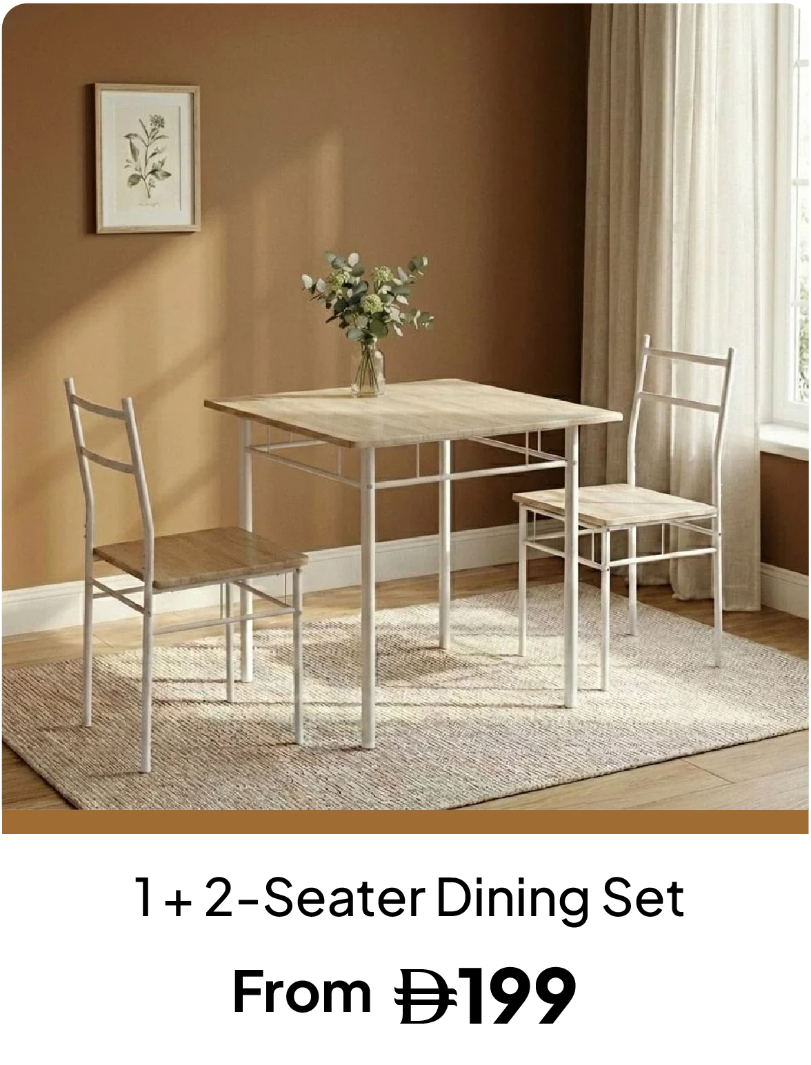 U26-LPE-Slider-1 + 2 Dining Set