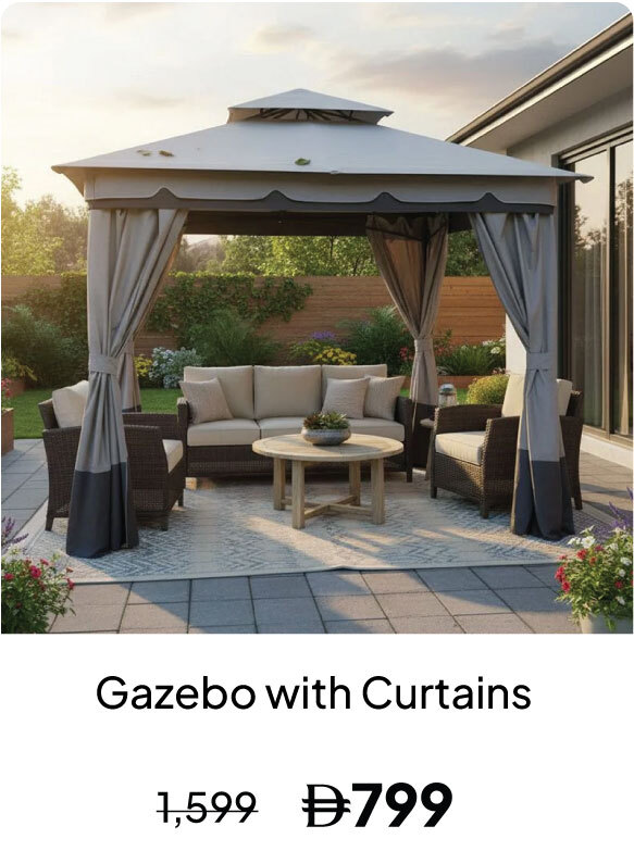 GRLPU26-DB-Gazebo w/Curtain