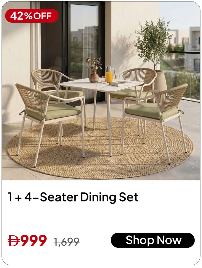 U26-OB-1 + 4-Seater Dining Set