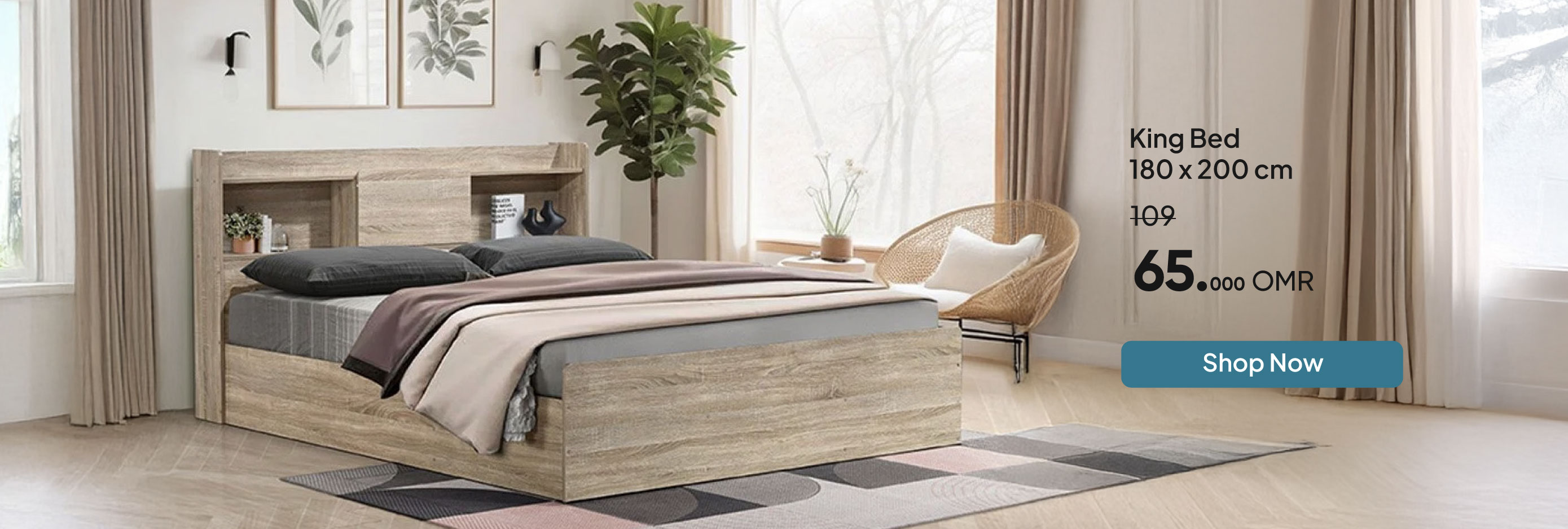 NSSO26-BR-CB-King Bed - 180 x 200cm