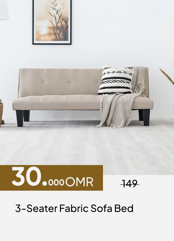 GESO26-SD-3-Seater Fabric Sofa Bed