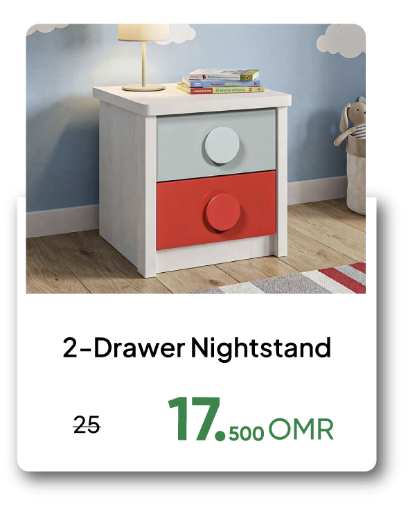 BAAO26-SD-Kids' 2-Drawer Nightstand