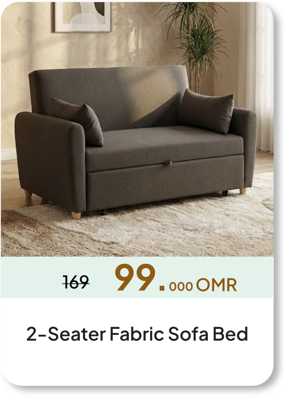 NASO26-SD-2-Seater Fabric Sofa Bed