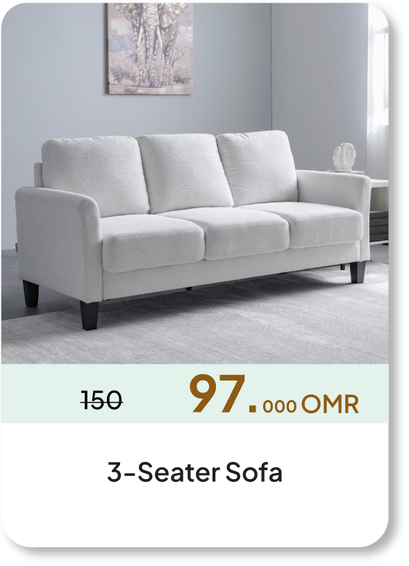 NASO26-SD-3-Seater Sofa
