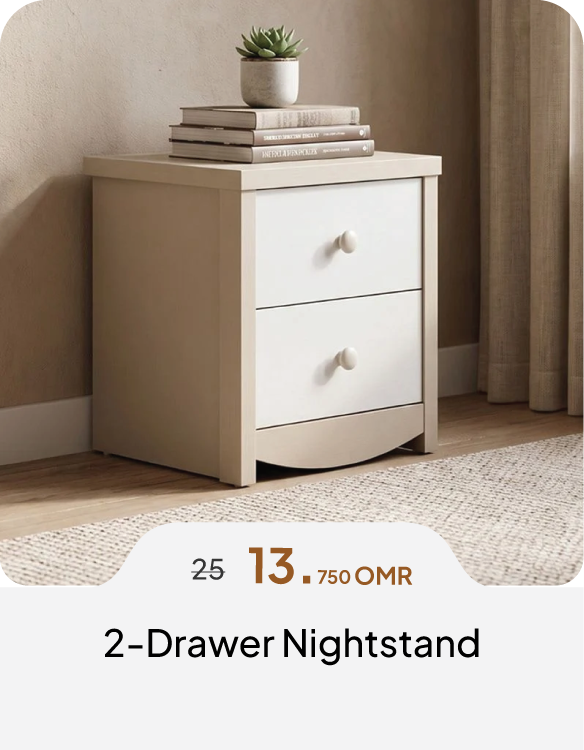 BAHO26-SD-2-Drawer Nightstand