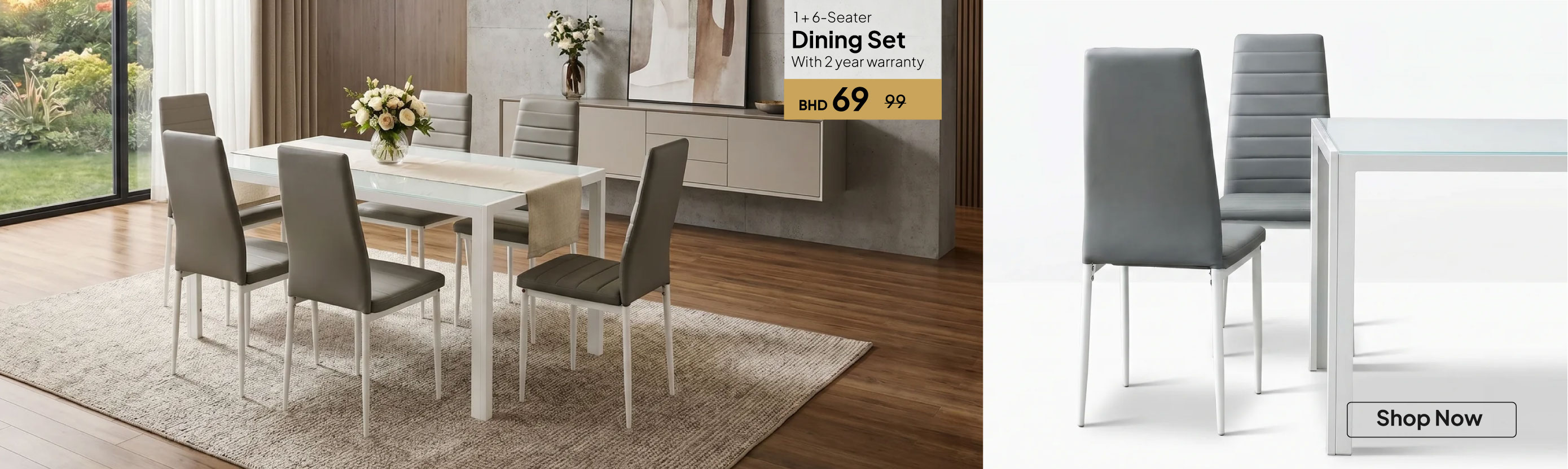 GESB26-DR-CB-1+6-Seater Dining Set