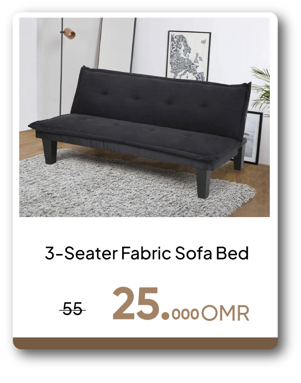 PRO26-SD-3-Seater Fabric Sofa Bed