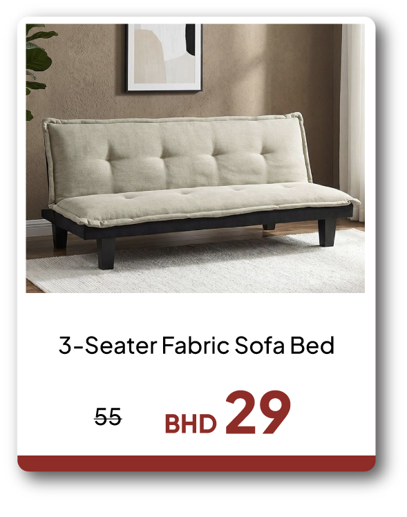 EHB26-SD-3-Seater Fabric Sofa Bed