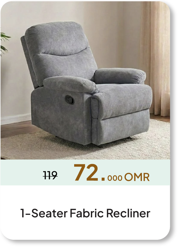 NASO26-SD-1-Seater Fabric Recliner