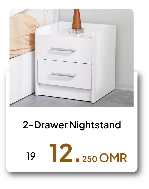 BARO26-SD-2-Drawer Nightstand