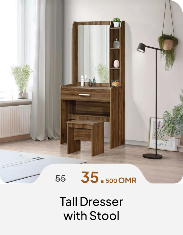 DABO26-SD-Tall Dresser with Stool