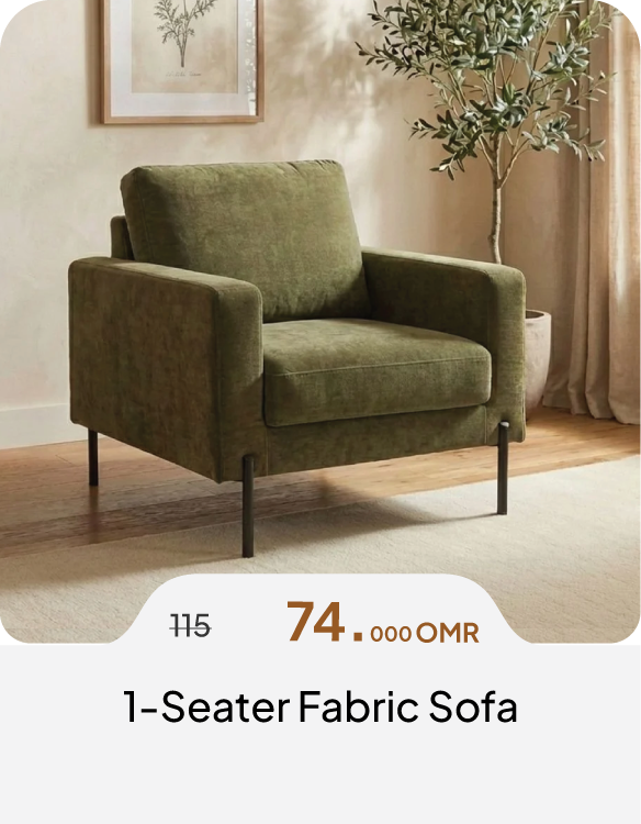 DABO26-SD-1-Seater Fabric Sofa