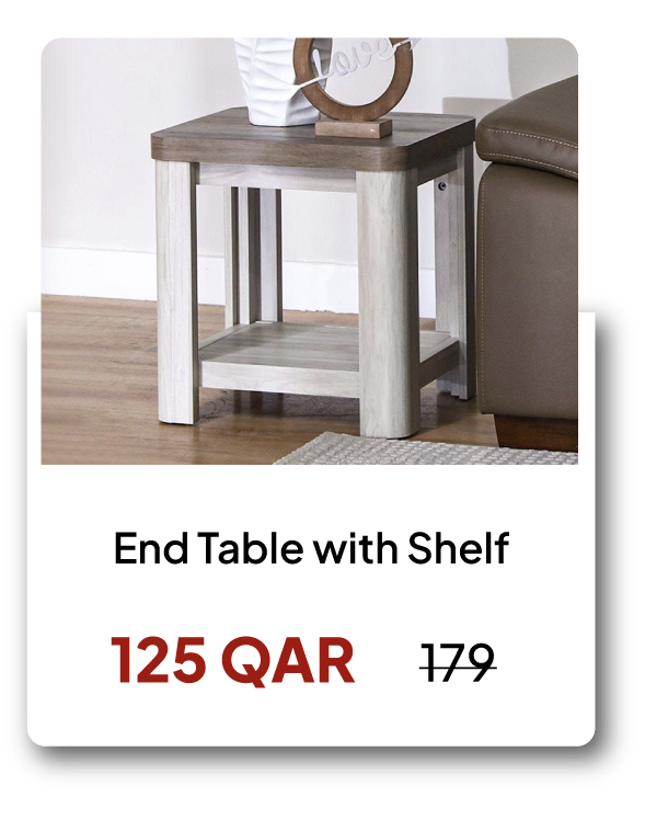 SOQ26-SDJ-End Table with Shelf