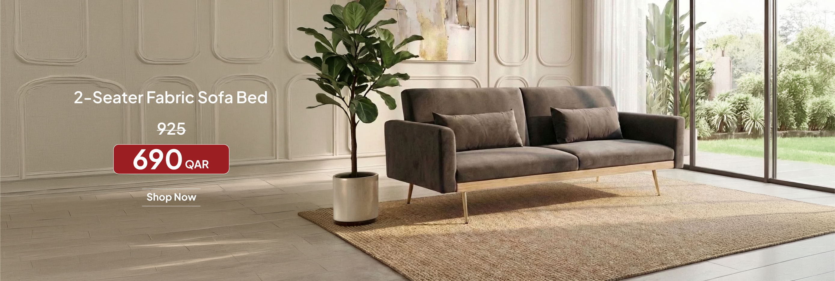SOQ26-LR-CBJ-2-S Fabric Sofa Bed