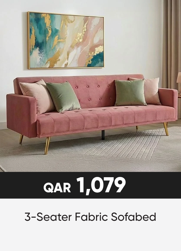 Q26-SD-3-Seater Fabric Sofabed