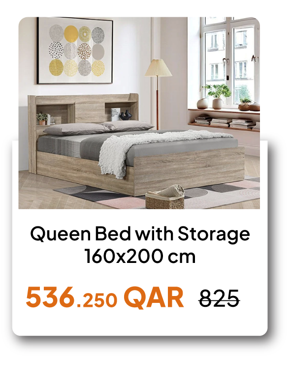 SSQ26-SD-Queen Bed w/St- 160x200 cm