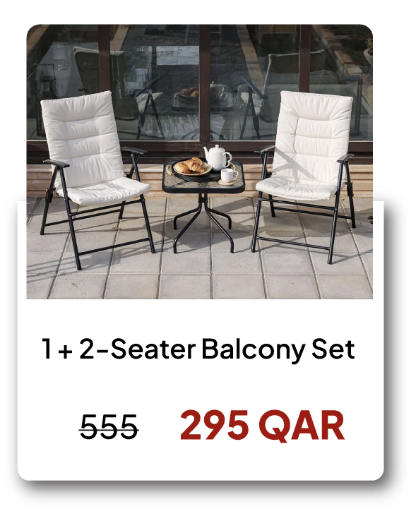 SOQ26-SDA-1 + 2-Seater Balcony Set 