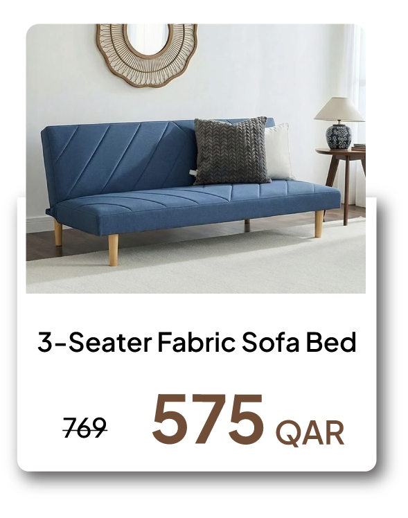 SOQ26-SDS-3-Seater Fabric Sofa Bed