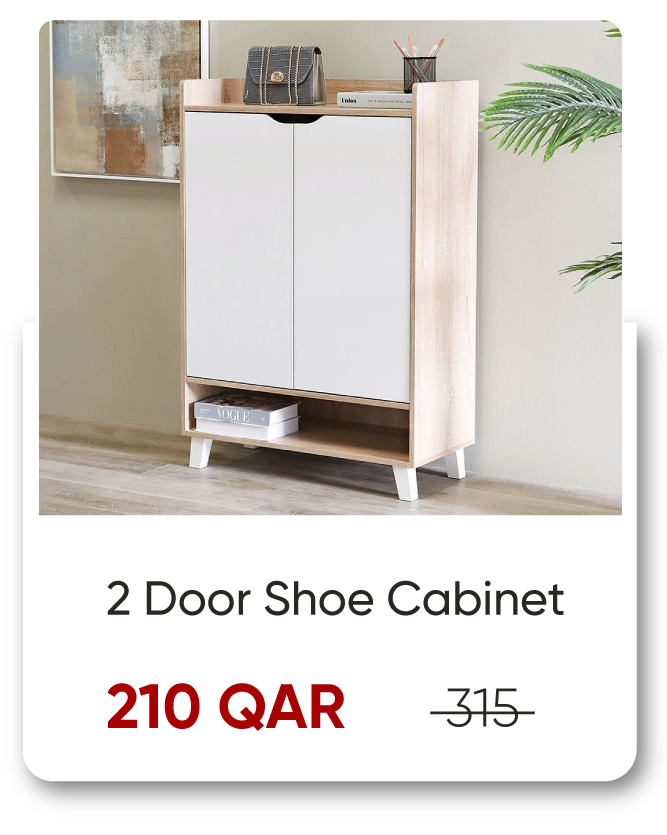 SOQ26-SD-2 Door Shoe Cabinet