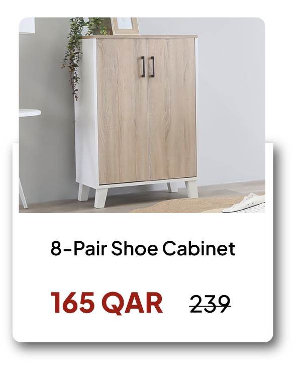 SOQ26-SDJ-8-Pair Shoe Cabinet