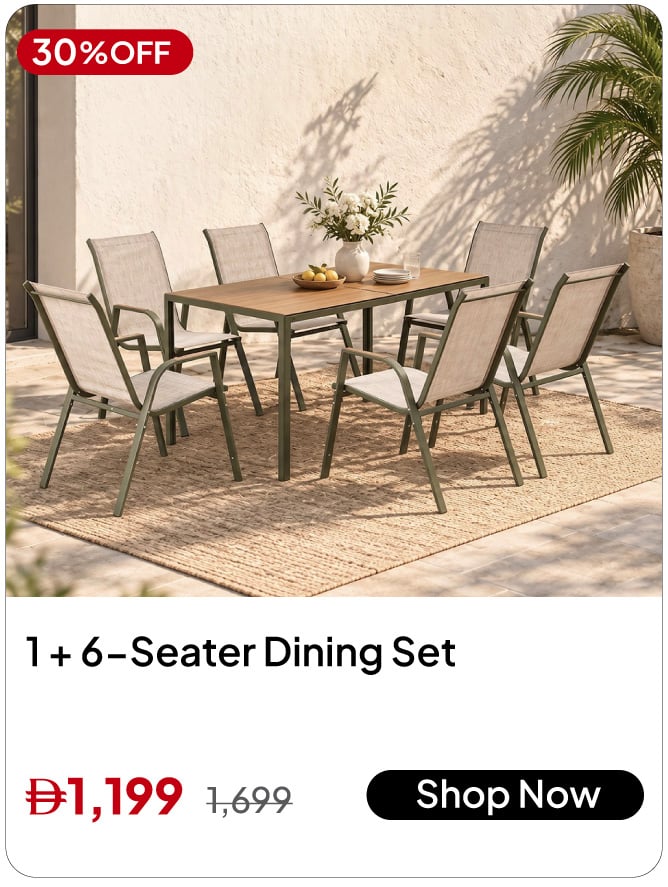 U26-OB-1 + 6-Seater Dining Set