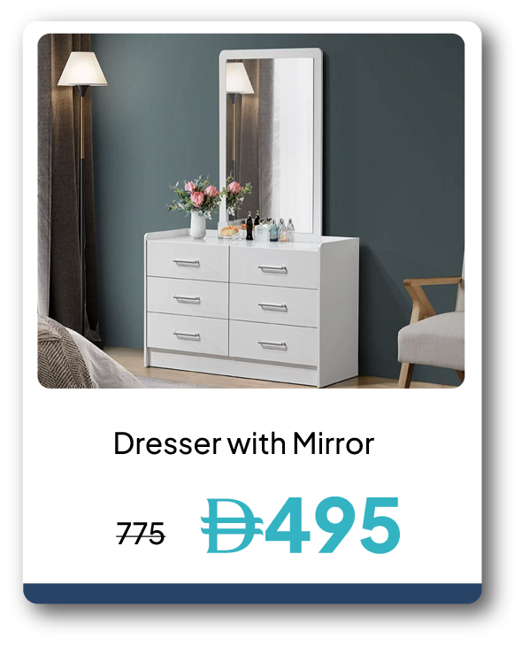 PWU26-SD-Dresser with Mirror