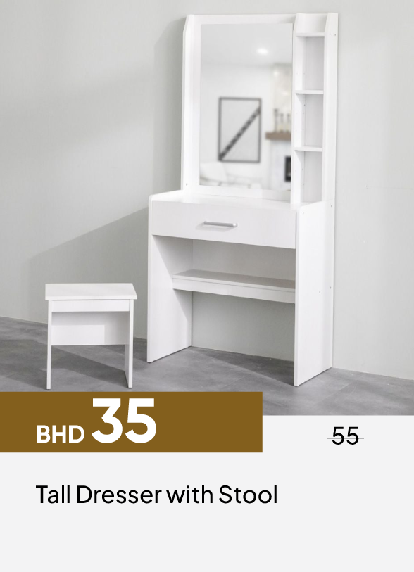 GESB26-SDF-Tall Dresser with Stool