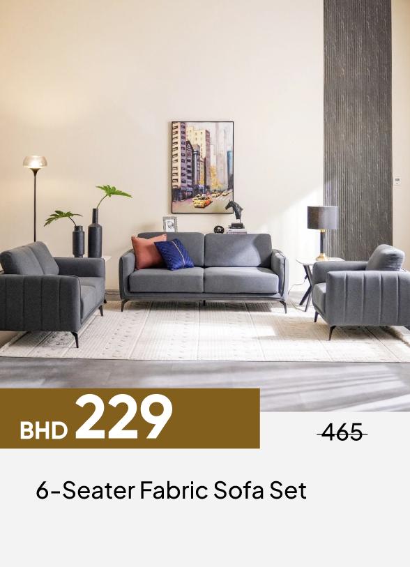 GESB26-SDF-6-Seater Fabric Sofa Set