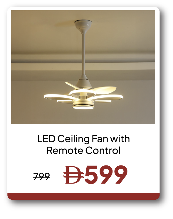 EHU26-SD-LED Ceiling Fan w/Remote