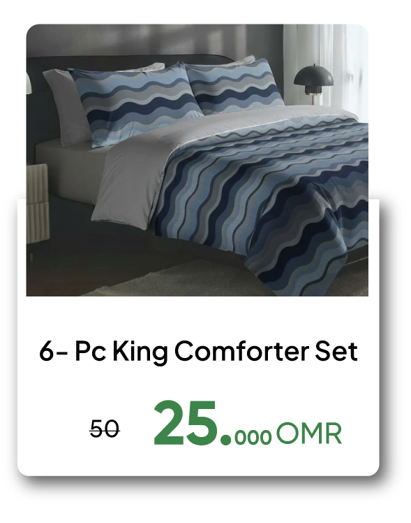 BAAO26-C&C-6- Pc King Comforter Set