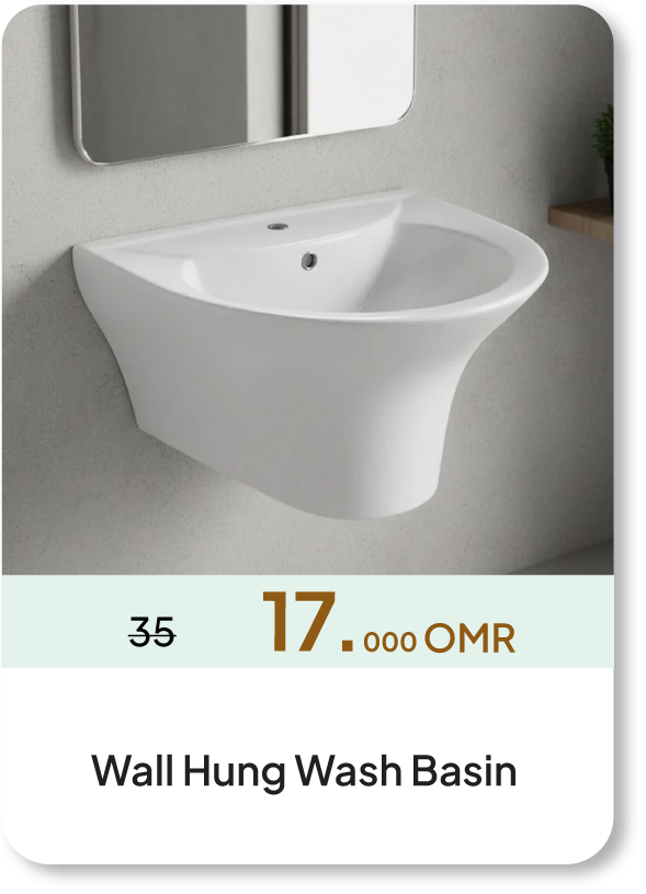 NASO26-C&C-Wall Hung Wash Basin 